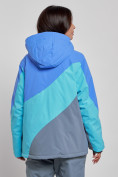 Оптом Горнолыжная куртка женская зимняя большого размера синего цвета 2308S в Екатеринбурге, фото 4