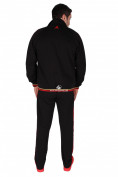 Оптом Спортивный трикотажный костюм мужской черного цвета 231558Ch, фото 4