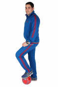 Оптом Спортивный трикотажный костюм мужской синего цвета 231558S в Сочи, фото 2
