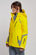 Оптом Горнолыжная куртка женская зимняя желтого цвета 2316J в Екатеринбурге, фото 2