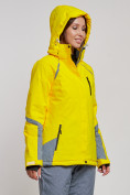 Оптом Горнолыжная куртка женская зимняя желтого цвета 2316J в Екатеринбурге, фото 6