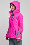 Оптом Горнолыжная куртка женская зимняя розового цвета 2316R в Екатеринбурге, фото 2