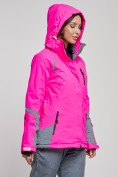 Оптом Горнолыжная куртка женская зимняя розового цвета 2316R в Екатеринбурге, фото 3