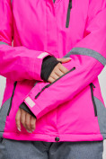 Оптом Горнолыжная куртка женская зимняя розового цвета 2316R в Екатеринбурге, фото 9