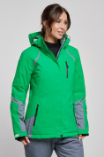 Оптом Горнолыжная куртка женская зимняя зеленого цвета 2316Z в Екатеринбурге, фото 2