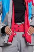Оптом Горнолыжная куртка женская зимняя малинового цвета 2319M в Екатеринбурге, фото 8