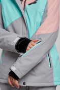 Оптом Горнолыжная куртка женская зимняя розового цвета 2319R в Екатеринбурге, фото 9