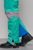 Оптом Горнолыжный комбинезон женский зимний бирюзового цвета 2320Br в Оренбурге, фото 11