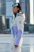 Оптом Горнолыжный комбинезон женский зимний фиолетового цвета 2320F, фото 5