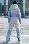 Оптом Горнолыжный комбинезон женский зимний фиолетового цвета 2320F, фото 3