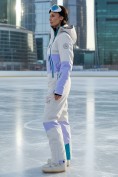 Оптом Горнолыжный комбинезон женский зимний фиолетового цвета 2320F, фото 2