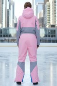 Оптом Горнолыжный комбинезон женский зимний розового цвета 2320R, фото 3