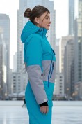 Оптом Горнолыжный комбинезон женский зимний синего цвета 2320S, фото 4
