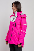 Оптом Горнолыжная куртка женская зимняя розового цвета 2321R в Екатеринбурге, фото 2