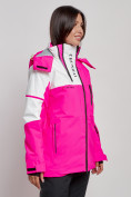 Оптом Горнолыжная куртка женская зимняя розового цвета 2321R в Екатеринбурге, фото 3