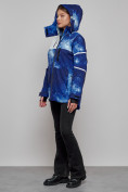 Оптом Горнолыжная куртка женская зимняя синего цвета 2321S в Казани, фото 18
