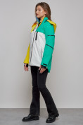 Оптом Горнолыжная куртка женская зимняя желтого цвета 2322J в Екатеринбурге, фото 2