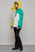 Оптом Горнолыжная куртка женская зимняя желтого цвета 2322J в Казани, фото 6