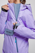 Оптом Горнолыжный комбинезон женский зимний фиолетового цвета 2323F в Казани, фото 13
