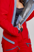 Оптом Горнолыжный комбинезон женский зимний красного цвета 2323Kr в Саратове, фото 19