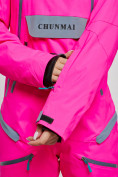 Оптом Горнолыжный комбинезон женский зимний розового цвета 2323R в Уфе, фото 14