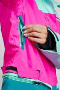 Оптом Горнолыжный комбинезон женский зимний бирюзового цвета 2327Br в Астане, фото 17