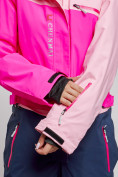 Оптом Горнолыжный комбинезон женский зимний розового цвета 2327R в Уфе, фото 13
