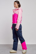 Оптом Горнолыжный комбинезон женский зимний розового цвета 2327R, фото 2