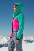 Оптом Горнолыжный комбинезон женский зимний зеленого цвета 2327Z, фото 3