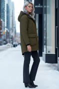 Оптом Парка женская зимняя MTFORCE c капюшоном цвета хаки 2329Kh, фото 5
