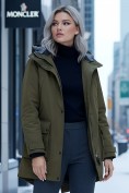 Оптом Парка женская зимняя MTFORCE c капюшоном цвета хаки 2329Kh, фото 3