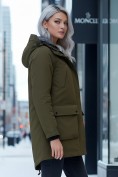 Оптом Парка женская зимняя MTFORCE c капюшоном цвета хаки 2329Kh, фото 2