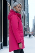 Оптом Парка женская зимняя MTFORCE c капюшоном розового цвета 2329R, фото 3