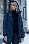 Оптом Парка женская зимняя MTFORCE c капюшоном синего цвета 2329S, фото 4