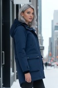 Оптом Парка женская зимняя MTFORCE c капюшоном синего цвета 2329S, фото 2