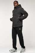 Оптом Куртка спортивная MTFORCE мужская с капюшоном черного цвета 2332Ch, фото 10
