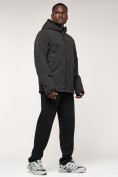 Оптом Куртка спортивная MTFORCE мужская с капюшоном черного цвета 2332Ch, фото 11