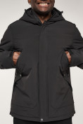 Оптом Куртка спортивная MTFORCE мужская с капюшоном черного цвета 2332Ch, фото 13