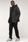 Оптом Куртка спортивная MTFORCE мужская с капюшоном черного цвета 2332Ch в Казани, фото 19