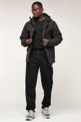 Оптом Куртка спортивная MTFORCE мужская с капюшоном черного цвета 2332Ch, фото 20