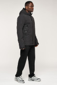 Оптом Куртка спортивная MTFORCE мужская с капюшоном черного цвета 2332Ch в Екатеринбурге, фото 2