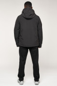 Оптом Куртка спортивная MTFORCE мужская с капюшоном черного цвета 2332Ch в Казани, фото 4