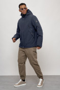 Оптом Куртка спортивная MTFORCE мужская с капюшоном темно-синего цвета 2332TS, фото 11