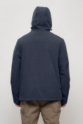 Оптом Куртка спортивная MTFORCE мужская с капюшоном темно-синего цвета 2332TS в Сочи, фото 6