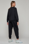 Оптом Спортивный костюм женский трикотажный модный черного цвета 23330Ch в Казани, фото 4