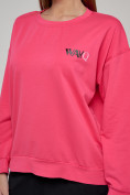 Оптом Спортивный костюм женский трикотажный модный розового цвета 23330R в Казани, фото 12