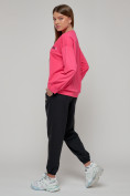Оптом Спортивный костюм женский трикотажный модный розового цвета 23330R в Екатеринбурге, фото 2