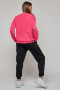 Оптом Спортивный костюм женский трикотажный модный розового цвета 23330R в Казани, фото 3