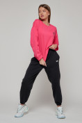 Оптом Спортивный костюм женский трикотажный модный розового цвета 23330R, фото 5