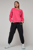 Оптом Спортивный костюм женский трикотажный модный розового цвета 23330R, фото 6